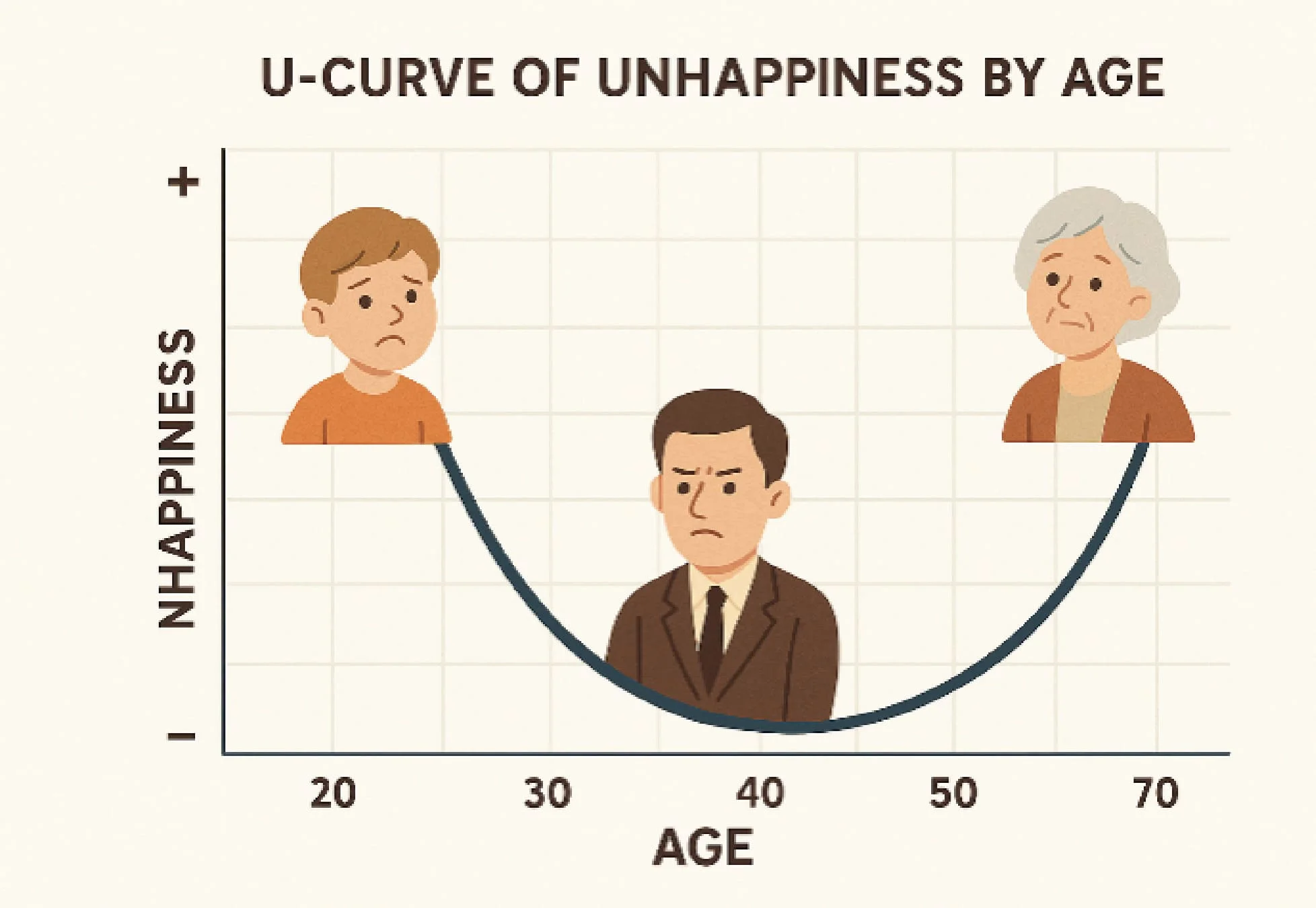 U-shaped curve of happiness