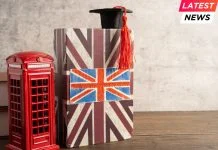 UK flag with graduate hat