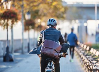 Irish - commuter electric bicycle traveling to work