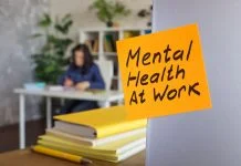 Mental Health at Work sign