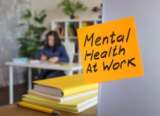 Mental Health at Work sign