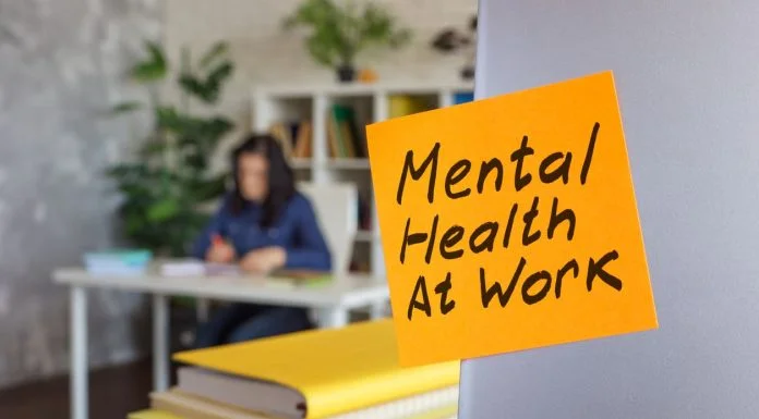 Understanding Mental Health Challenges in the Workplace Mental Health at Work sign