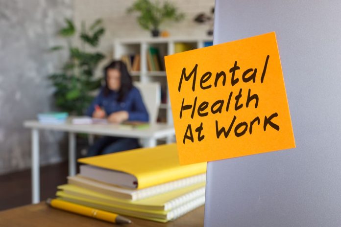 Mental Health at Work sign