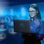 Learning to Think Again - Young woman using laptop