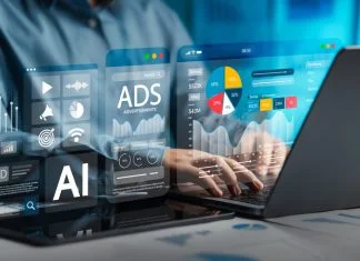 AI in Content Marketing: Top Ways to Use It According to Soltaros OÜ Online sales concept of digital marketing, ad, product ads, promotion of products or services through digital tools. AI in Content Marketing concept