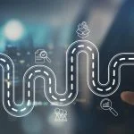 Europe’s Software Crossroads: Why Product Thinking is Now Key to The Future Creative idea generation for new product development concept. Creative thinking and innovation. Roadmap with stages of innovation icons, generating creative idea process for product developmement. Europe’s Software industry