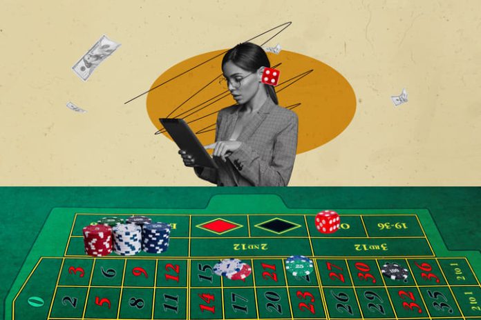 woman working in casino