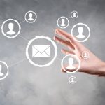 B2B Email and user icon,sign,symbol marketing or newsletter concept