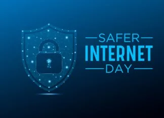 Why Safer Internet Day Matters for Modern Businesses Safer Internet Day, February 6. Online and cyber sequrity awareness vector template for banner, card, poster and background design.