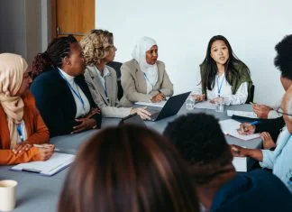 Board governance having a meeting