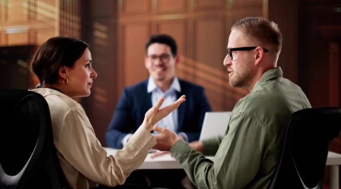 The Lawyer Mediates Family Dispute, Helping Couple Navigate Divorce Conflict.