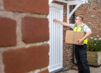 delivery man attempted to deliver a package