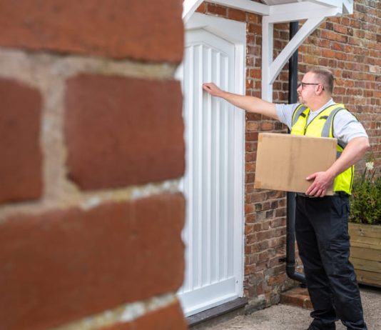 delivery man attempted to deliver a package