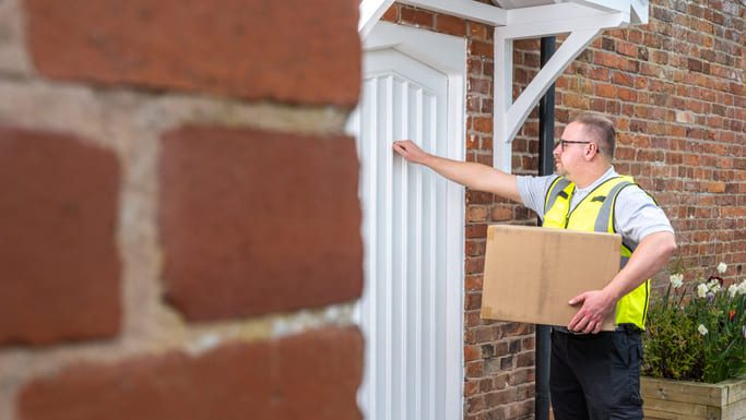 delivery man attempted to deliver a package