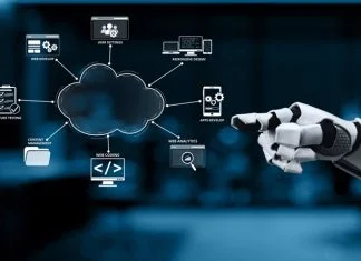 Why Now is the Time to Learn Cloud and AI Futuristic Robotic Interface with Cloud Computing Icons for Technology and Innovation Themes in Modern Business Environment Synapse