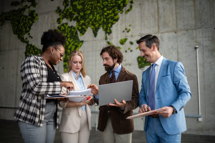 iStock-2259685424 (1) Diverse business team collaborating on global strategy. EU Inc. & Scaling cross-boarder teams