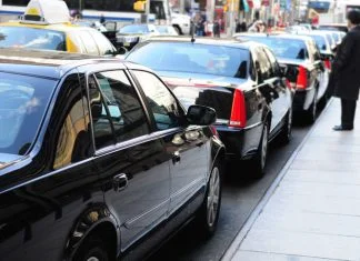 Black limousines. New York City. NYC Luxury Transport Companies