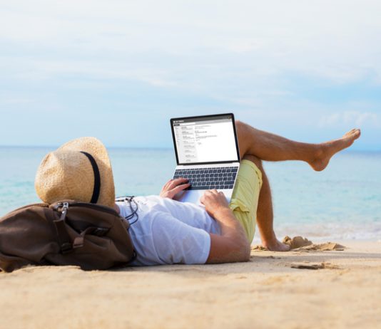 IT person on a vacation