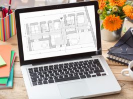 The Ultimate Guide to Flooring Contractor Software in 2026: Stop Guessing, Start Scaling Flooring - blueprint plan on a computer screen