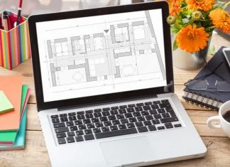 The Ultimate Guide to Flooring Contractor Software in 2026: Stop Guessing, Start Scaling Flooring - blueprint plan on a computer screen