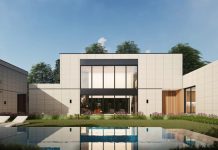 Modern House Exterior Scene for british home