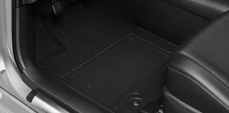 car floor mats in black fabric