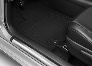 car floor mats in black fabric