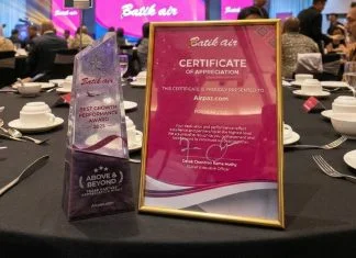 Airpaz Wins ‘Best Growth Performance’ Award at Batik Air’s Appreciation Night Airpaz award