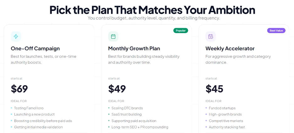 Plan for FameHero Agency