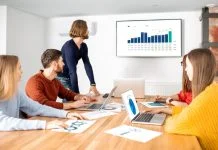 François Lamoureux leading the meeting on company's revenue