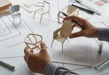 Overview of Product Prototyping: Bridge from Concept to Mass Production Designer sketching drawing design development product plan draft chair armchair Wingback Interior furniture prototype manufacturing production.