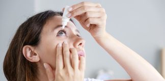 Relieve Dry Eyes from Contact Lenses - putting eye drops
