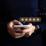 Honest Review of Events By Nasrin: What Clients Should Know Satisfied customer experience concept, happy business customer using smartphone, the best review, High quality service, Most rated, the highest score, 5 stars, Social media very good.
