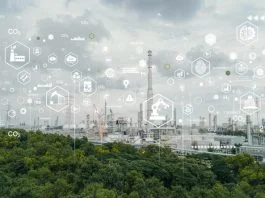 Gas separation industry or eco energy for sustainable energy saving. Sustainable AI Power