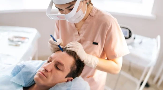 Hair Transplant Clinic - balding male patient