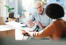 two employees having Conversations at Work