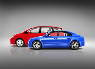 Two Modern Cars with Different Style. Sedan vs SUV Buying Trends