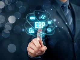 ERP software dashboard