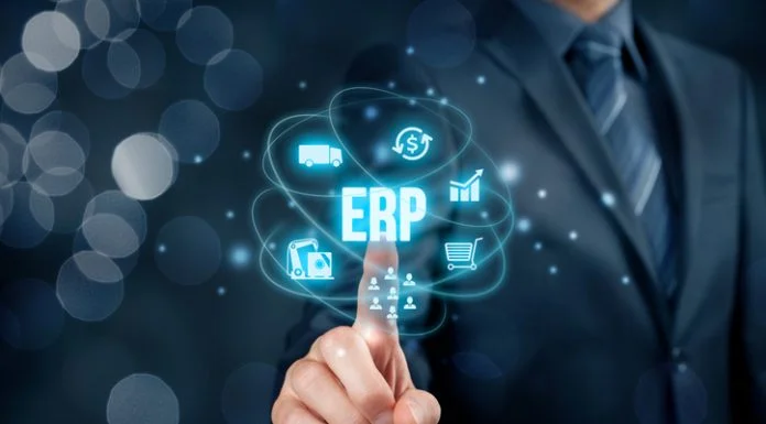 ERP software dashboard