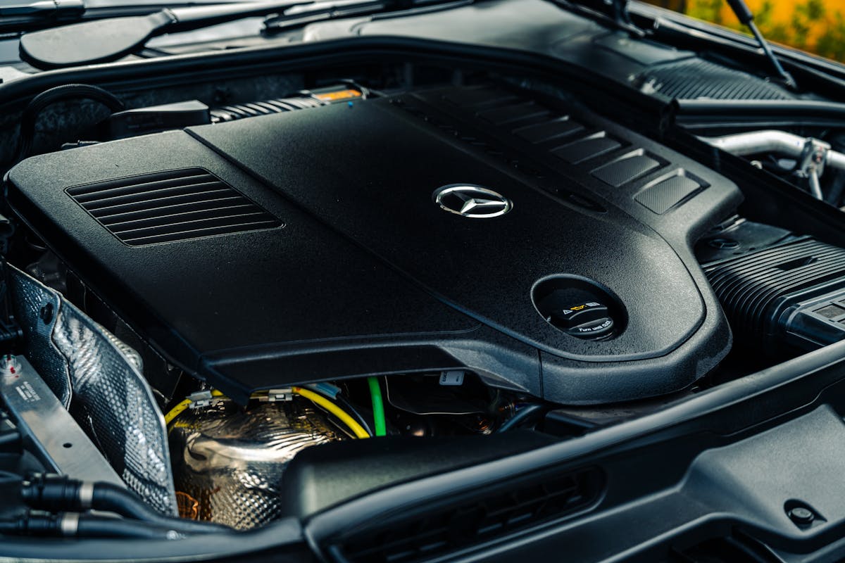 Close-up of Luxury Car Engine