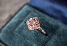 luxury Fairy Engagement Ring in jewelry gift box