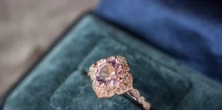 luxury Fairy Engagement Ring in jewelry gift box