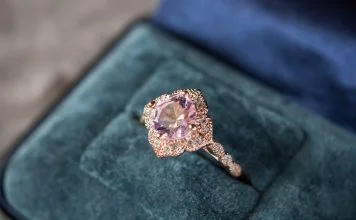 luxury Fairy Engagement Ring in jewelry gift box
