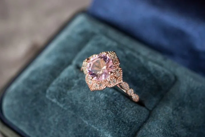 luxury Fairy Engagement Ring in jewelry gift box