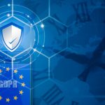 Padlock over smartphone and EU flag inside mobile phone and EU map, symbolizing the EU General Data Protection Regulation or GDPR. Digital Sovereignty concept