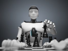 Agentic AI Risk. Humanoid playing chess