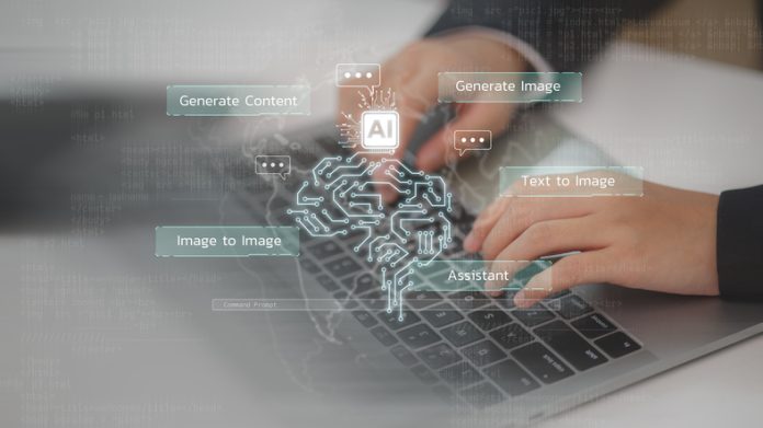 Chatbot Chat with AI, using technology smart robot AI, a data analyst using technology AI as a working tool for data analysis artificial intelligence to generate something or help solve work problems. context-aware AI