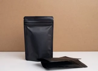 Branding and Flexible packaging mockup for products. Packing closeup. Product for sale. Empty, mockup