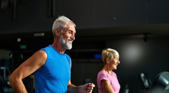 A Practical Guide to Building Lifelong Health and Wellbeing for Men Portrait of a senior man exercising in a gym. Protecting Men’s Lifelong Health concept