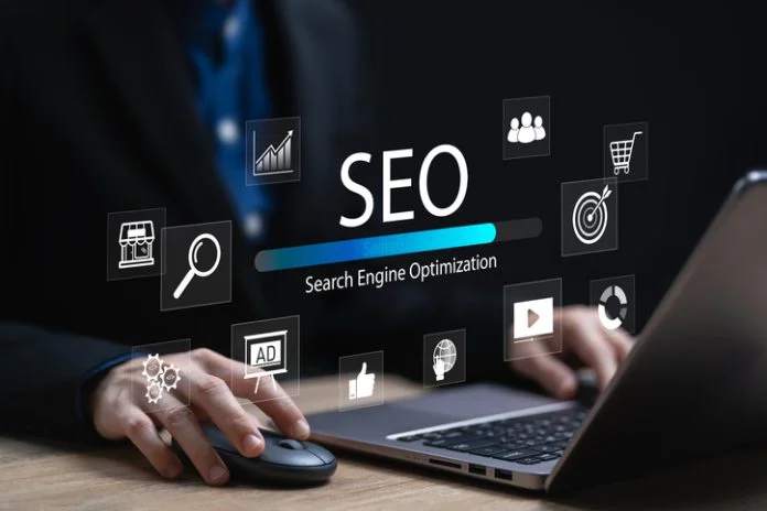 SEO, Search Engine Optimization Concept, Businesswoman summarize the important topics of the SEO tool digital marketing Optimizing your website, Financial development, Content, AD, Shopping online SEO in ecommerce